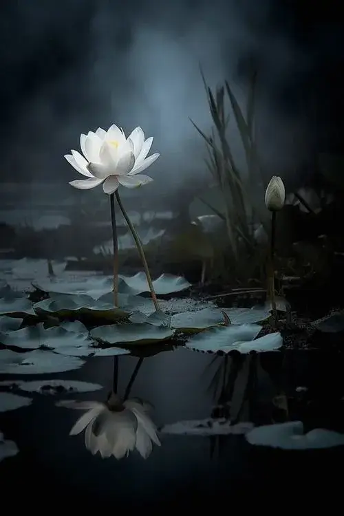 Nền vải đặt di ảnh cùng hoa huệ đầy trầm mặc