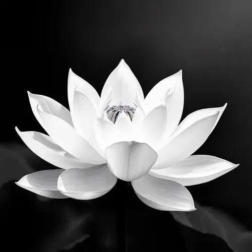 Vòng hoa chia buồn phía sau hoa sen đen trắng