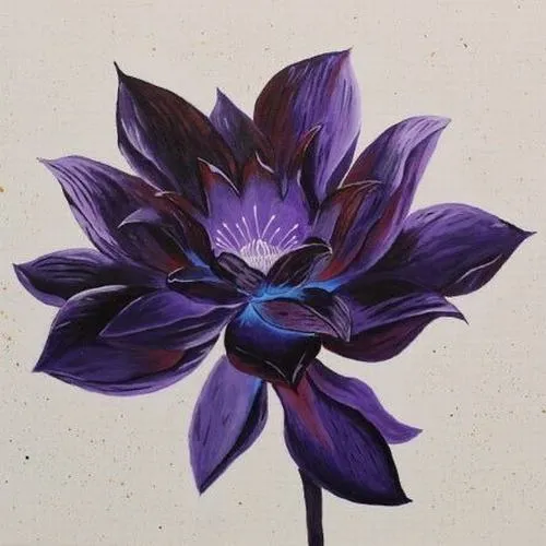 Sắc thái trầm mặc phủ lên cánh sen trong nền tối mịn