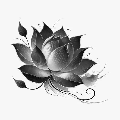 Ảnh sen đen cô tịch giữa khoảng trống nền đen lặng im lạnh