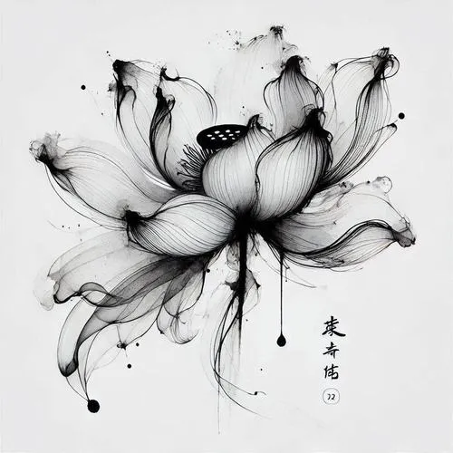 Sương mờ làm mềm chi tiết cánh sắc trên hoa sen đen