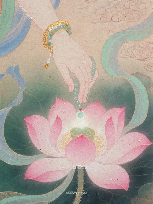 Khung hình từ bi hoa sen gợi giác ngộ trong thiền định an trú