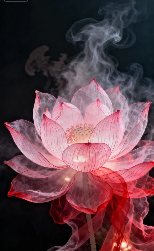 Ảnh sen thiền tôn chánh niệm trong tĩnh lặng mịn dịu