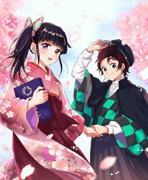 Mê ngay cảnh đôi trong trang phục truyền thống, Kanao và Tanjiro vẫn giữ nét lạnh, hợp ảnh couple chất