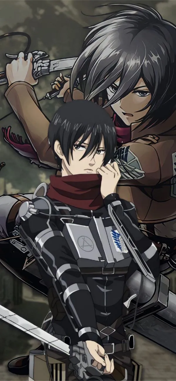 Hình fanart Mikasa ánh mắt sâu, biểu cảm ít cười, cảm giác bảo vệ và cô đơn đan xen