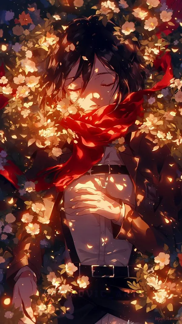 Ảnh bìa Mikasa ngầu, áo choàng tung bay, dây đai gọn gàng, sẵn sàng lao lên bảo vệ Eren