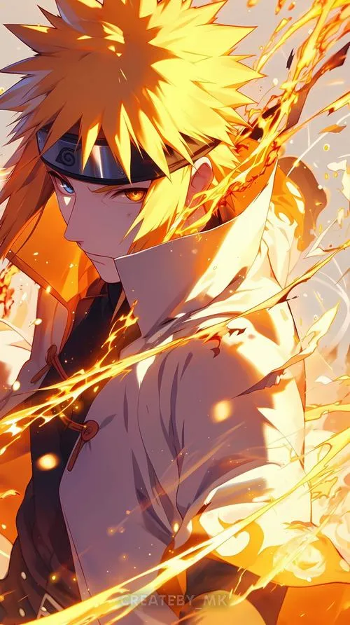 Ảnh 4K Jinchuuriki Cửu Vỹ ngồi tựa tay, nụ cười nửa miệng, nền đỏ đen tạo chất bất cần đầy cá tính.