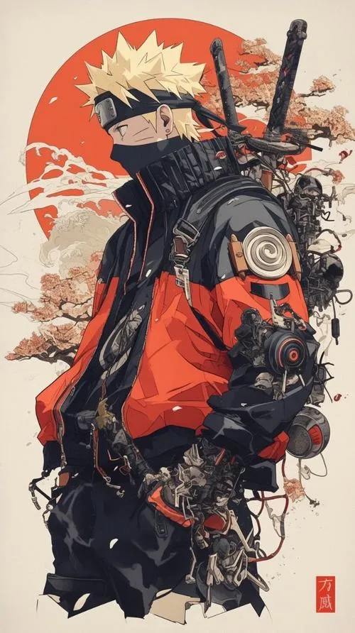 Hình anime chiến binh thiền định, hào quang bao quanh, cảm giác nội lực mạnh và rất ngầu.