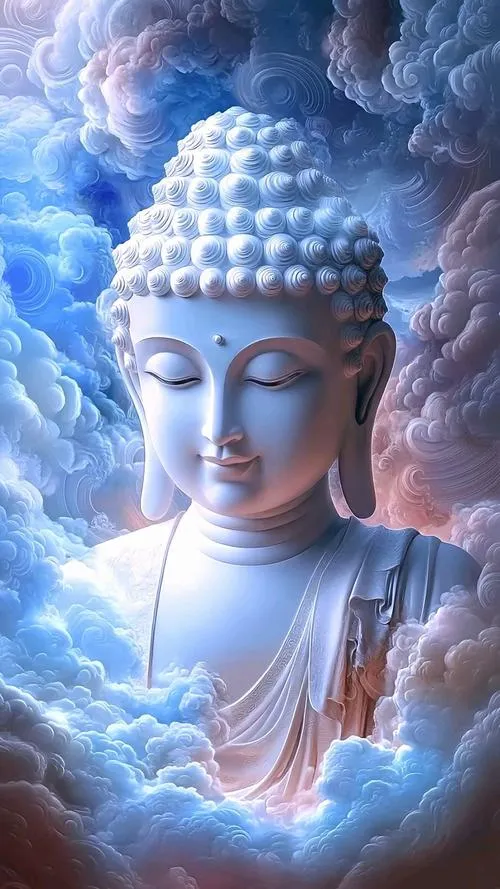 Hình nền ảnh tiếp dẫn A Di Đà tỏa từ bi an nhiên