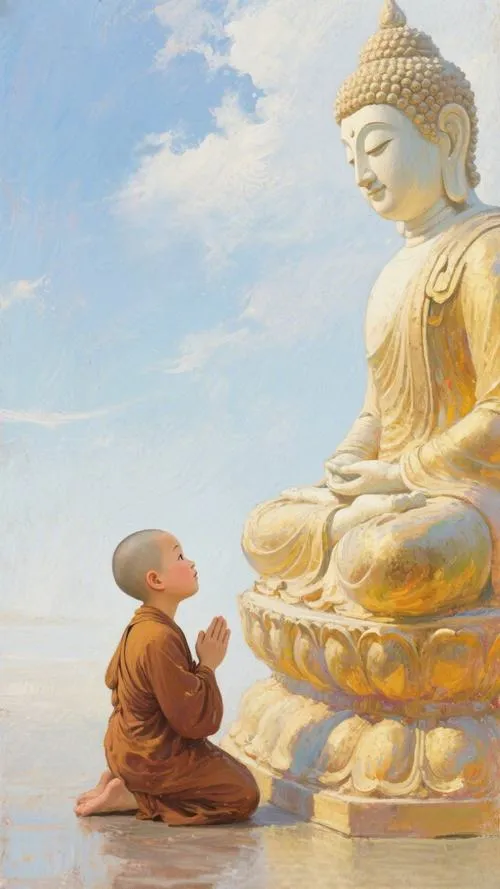 Ảnh thờ ảnh Phật Di Đà gắn nghi thức lễ bái