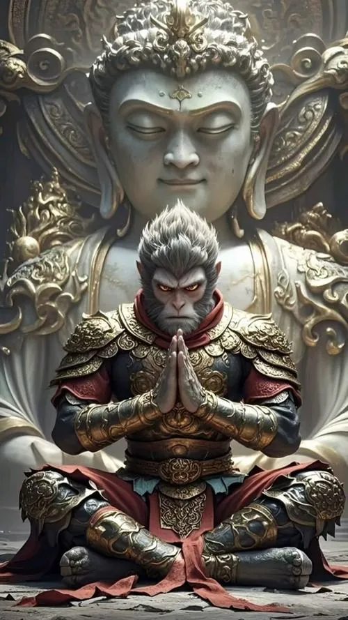 Hình ngồi trên tòa sen với gương mặt từ bi lặng