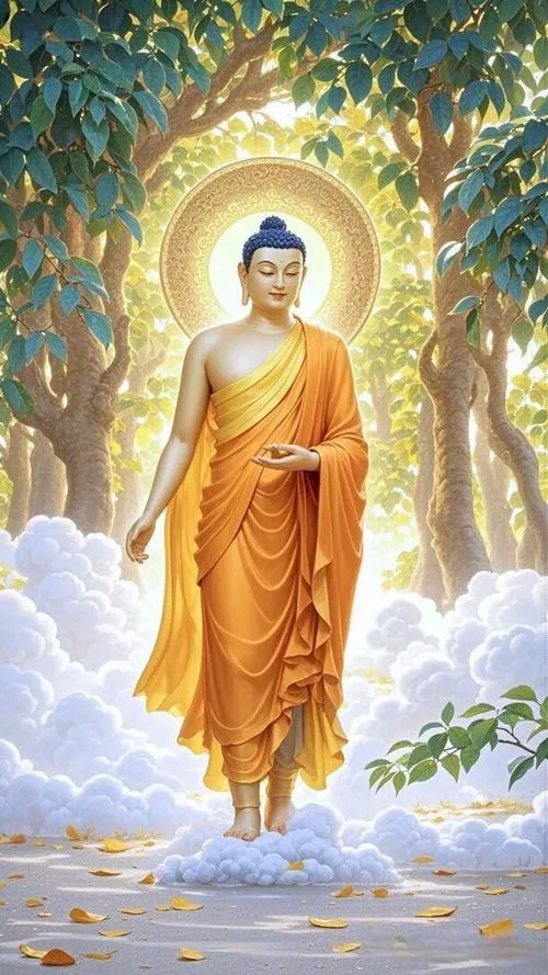 Nền mờ khói nhang ôm tranh thờ cho cảm giác nhẹ