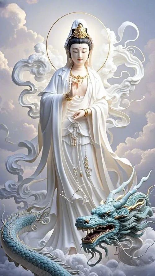 Hình trang nghiêm lan qua Áo cà sa và Đài sen