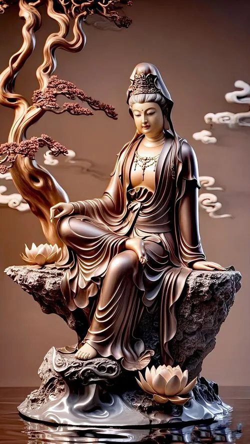 Ảnh Mẹ Quan Âm tỏa hào quang rực nhẹ