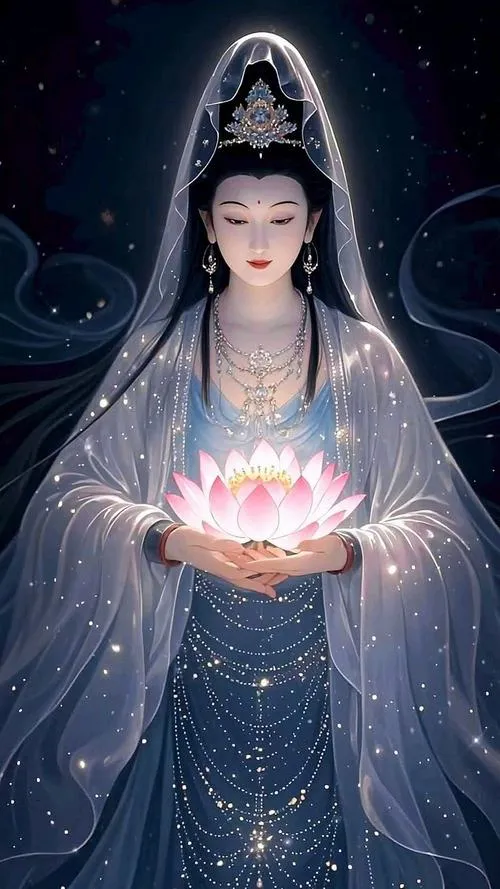 Ảnh đài sen thanh tịnh dưới Ánh hào quang