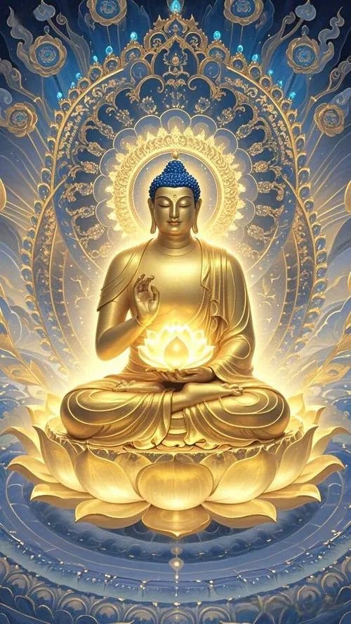 Ánh sáng làm nổi bật thần thái Phật trong hình ảnh thiền định sâu