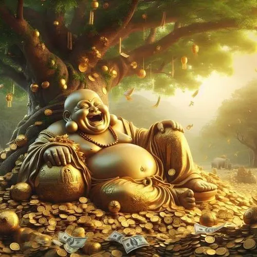 Tượng gỗ tông nâu gỗ làm không gian thêm ấm