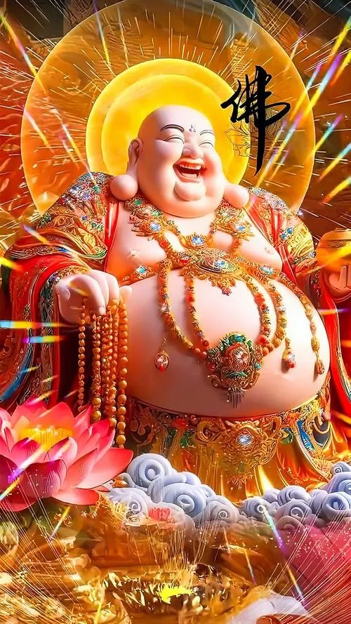 Khi bạn đổi một tấm ảnh phật Di Lặc 3D, cả căn phòng như đổi nhịp thở