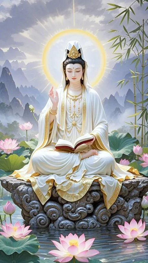 Dùng chữ cam lồ cùng tịnh thủy để cảm giác thanh mát