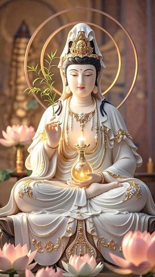 Dùng ánh sáng dịu mềm làm gương mặt hiền từ an yên