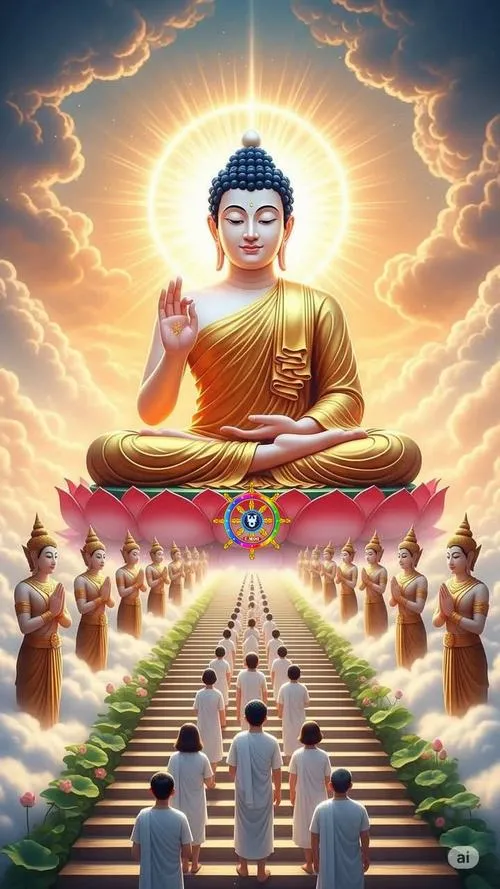 Dựng Phật Thích Ca tại Núi Linh Thứu dưới ánh sáng ấm dịu