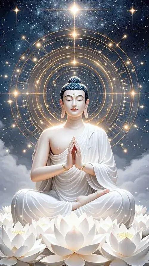 Khắc họa Phật Thích Ca dưới ánh nền tạo chiều sâu nổi khối