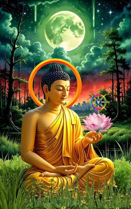 Bên Văn Thù Bồ Tát ảnh Đức Thế Tôn càng tĩnh tại rõ