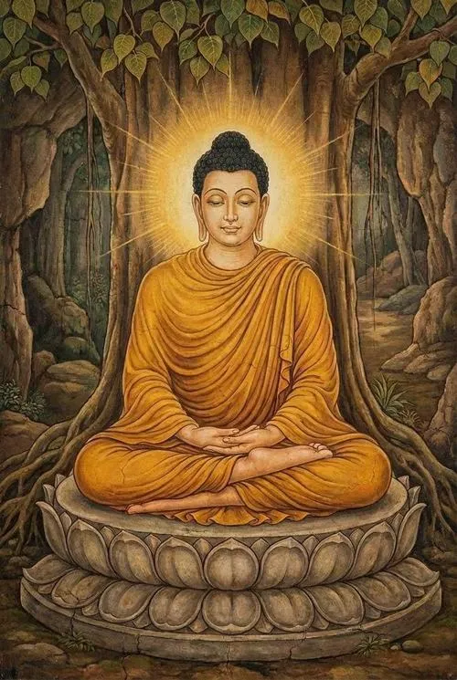 Tạo ánh nhìn từ bi trên gương mặt mắt khép hờ an ổn