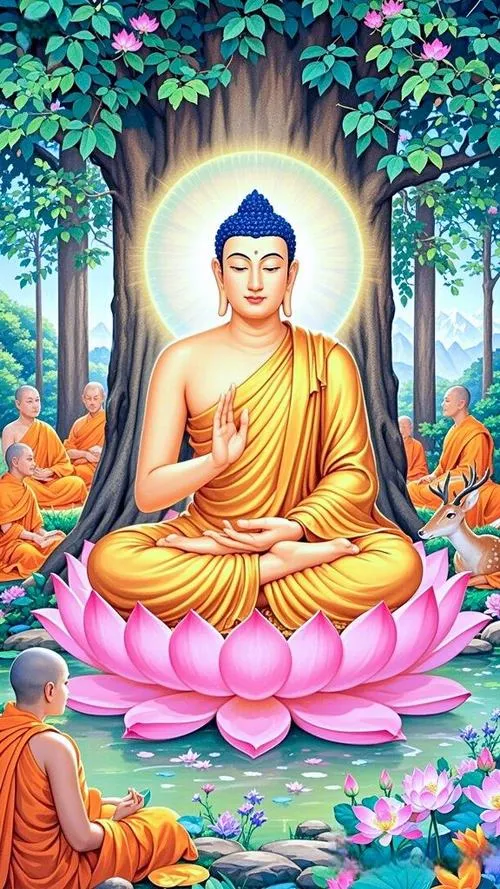 Ngắm Siddhartha dưới cây bồ đề lan tỏa chánh niệm tĩnh lặng