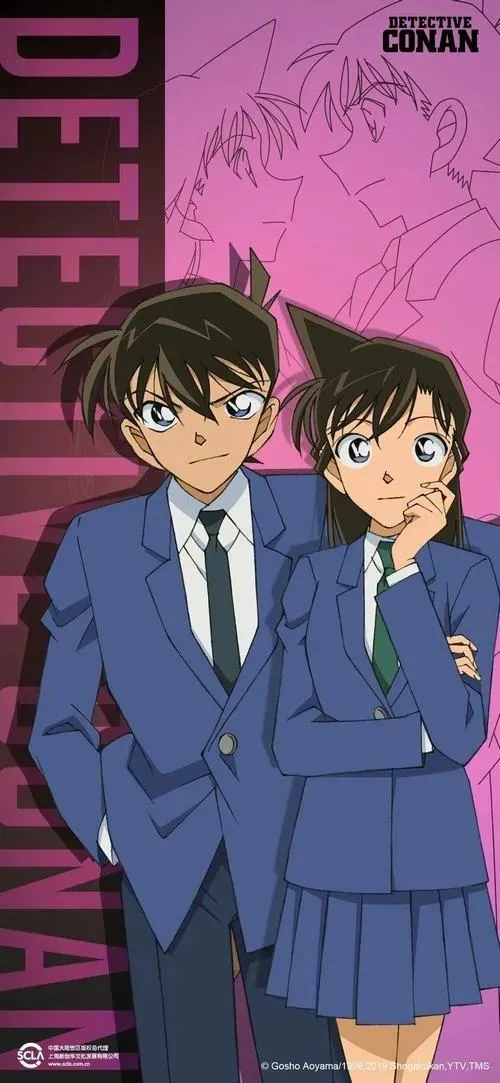 Poster đôi Ran và Shinichi, sắc tím bí ẩn, gợi chuyện phá án và thân phận bị giấu kín