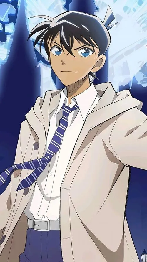 Hình 4K Shinichi phong cách mùa hè, áo mở khoe cơ bụng, nền trời xanh, năng lượng thể thao rõ.