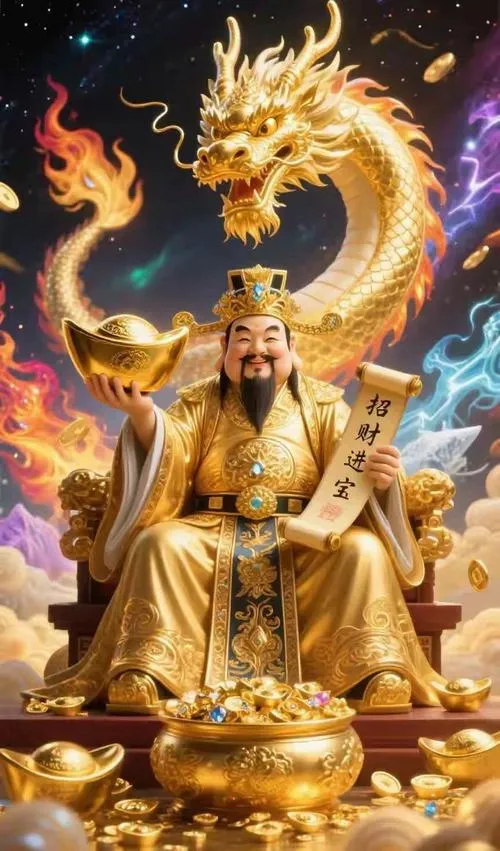 Hình Ngày vía Thần Tài dùng đăng bài cầu may