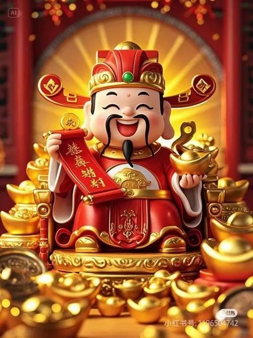 Tranh tay cầm vàng thể hiện dáng chiêu tài