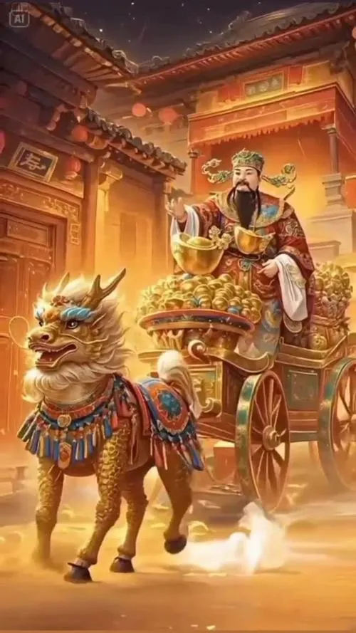 Ảnh thắp nhang Thần Tài tạo không khí linh thiêng