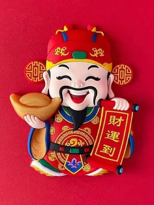 Ảnh vàng kim nổi bật trên nền đỏ đầy tài khí