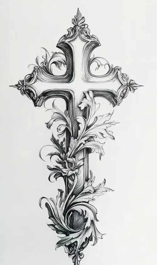 Thanh dọc và thanh ngang của thánh giá nổi rõ