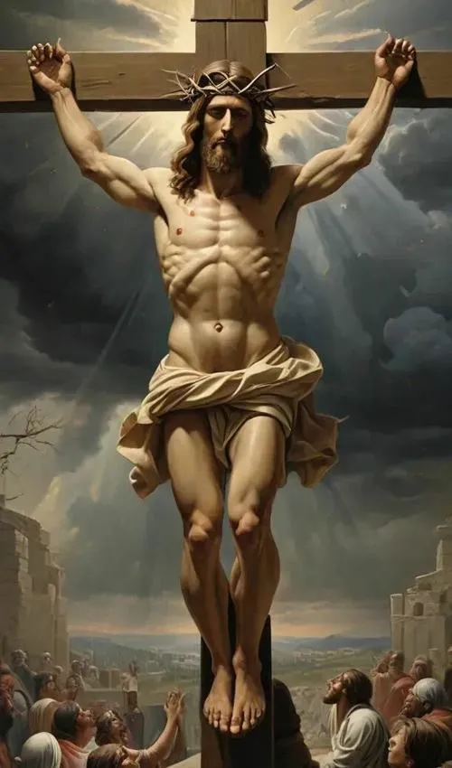 Bóng thánh giá đổ dài trên nền trơn đầy thinh lặng