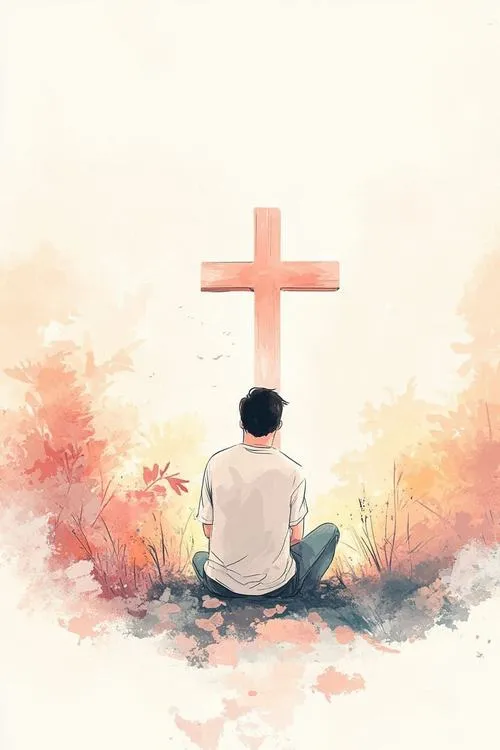 Hình ảnh thánh giá gỗ cũ, những vết thời gian kể một câu chuyện rất dài