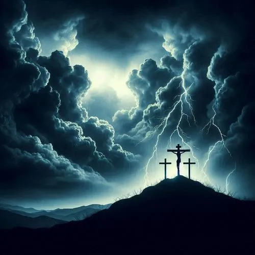 Vết nứt gỗ cũ trên thánh giá kể chuyện thời gian