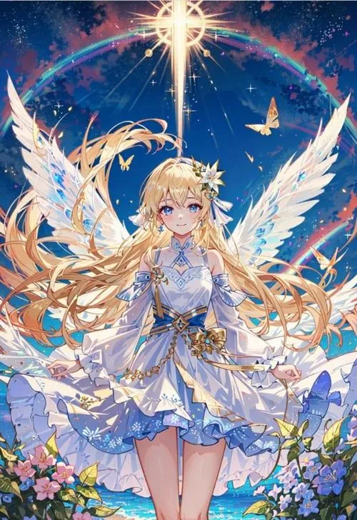 Sớm mai ánh sáng xuyên mây làm viền sáng nổi trang phục trắng tinh khiết