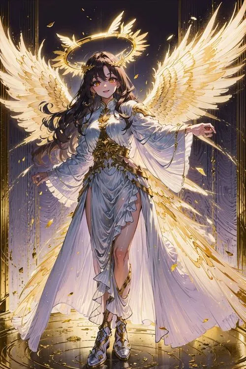 Khi đôi cánh trắng trong ảnh thiên thần anime đẹp khiến cả bầu trời bỗng im lặng