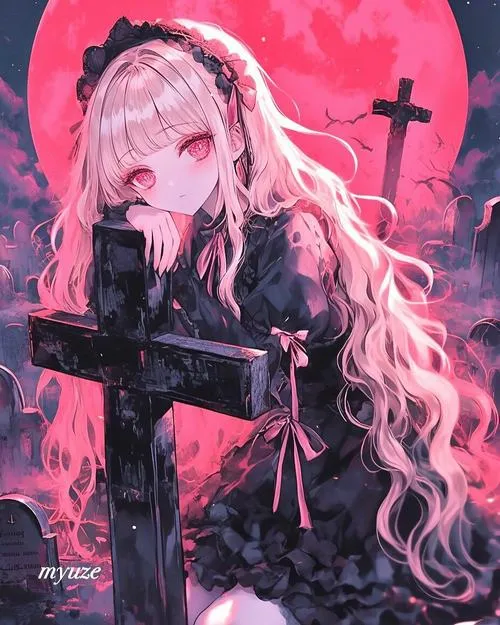 Hình thiếu nữ mang khí chất anime nữ lạnh lùng rõ rệt