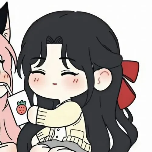 Hình đại diện cute ảnh đại diện vô cảm đôi nữ đường nét tối giản