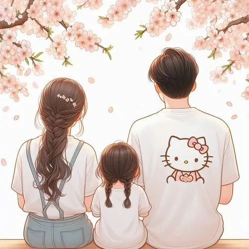 Bố mẹ và bé ngồi trước bàn nhỏ, đồ chơi xinh, không khí quây quần rất đời thường