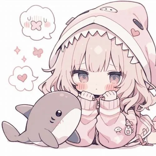 Ảnh chibi nữ dễ thương nổi bật highlight mắt rõ