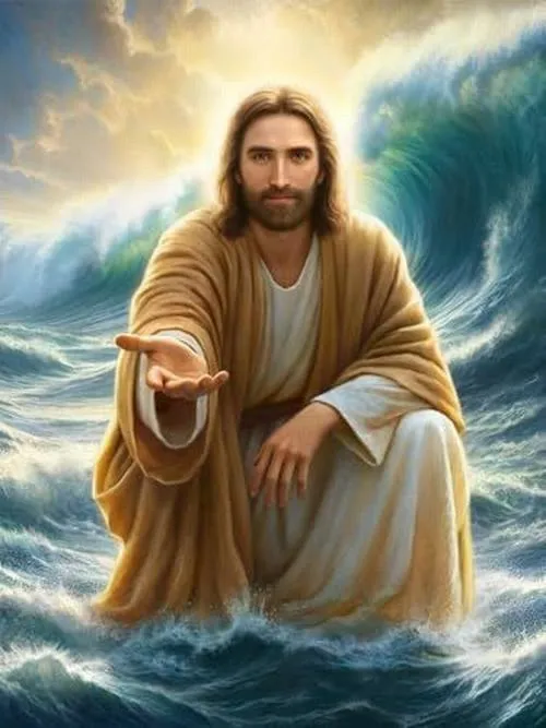 Vòng hào quang và vòng sáng ôm lấy khuôn mặt nghiêm mà thương