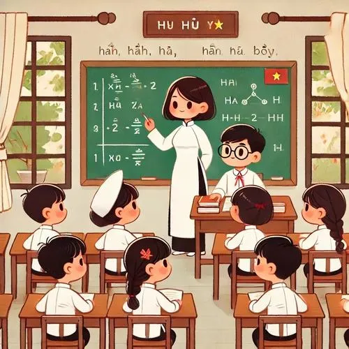 30 Hình Cô Giáo Chibi nhẹ nhàng trong tà áo dài duyên dáng và rất đáng yêu