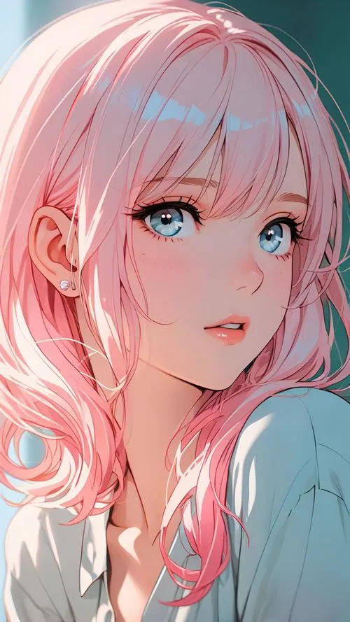 Hình nền anime màu hồng với hoa anh đào bay, nhìn là thấy mood lãng mạn