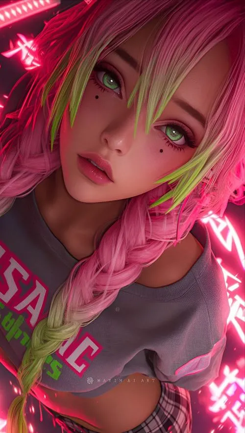 Bokeh ánh sáng hồng neon giúp nền trông lấp lánh mà không rối