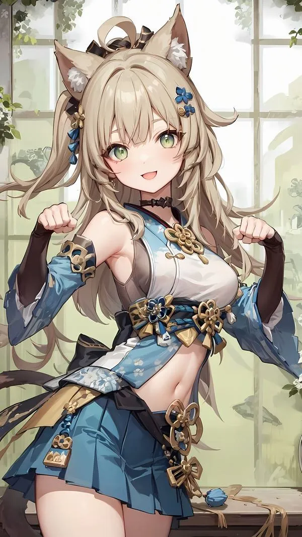 Hình nền Aether và Lumine khung cảnh Mondstadt, bầu trời rộng, địa hình mềm, widget đặt dưới vẫn thoáng.